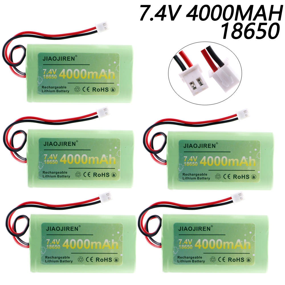 18650 7.4V lithium battery 4000mAh rechargeable 18650 battery pack for megaphone speaker with protection board 7.4V XH2.54 PLUG