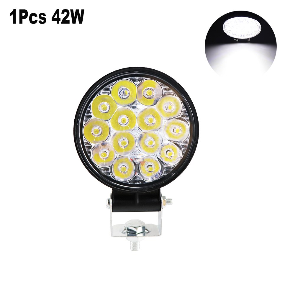 1Pc 2Pcs 42W led bar off road led headlights led work lights for tractors Spotlight barra led For 4x4 ATV UTV Truck Tractor: 1Pcs mini 42W spot