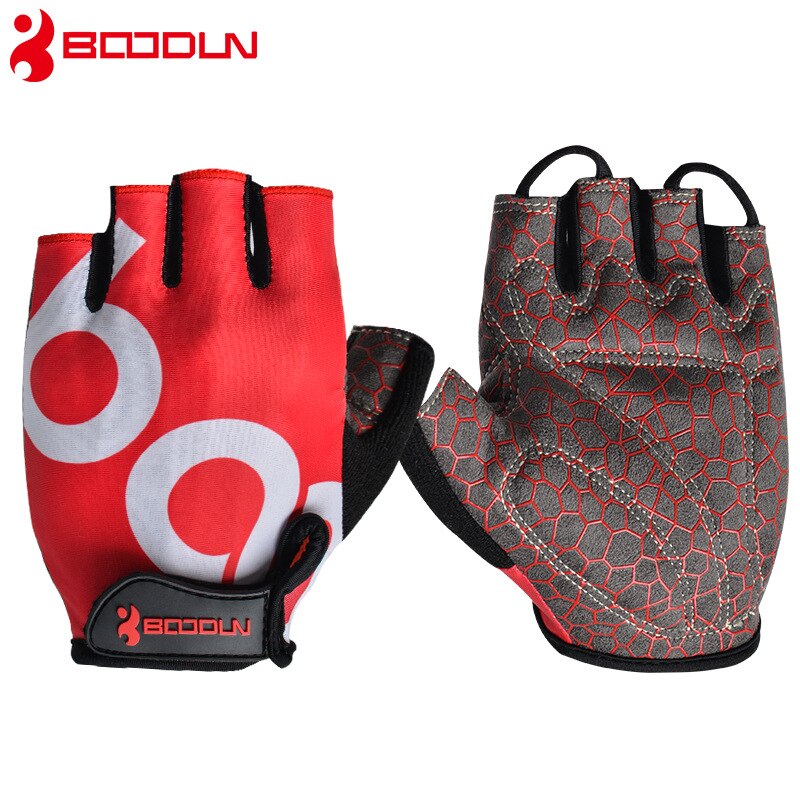 Vara barbati femei manusi fitness jumatate deget respirabil elastic anti-alunecare antrenament sala de fitness body building musculation manusi crossfit: Roşu / Xl