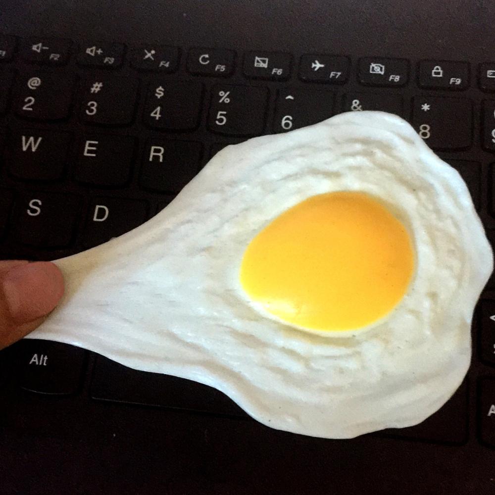 Divertido huevo frito realista aliviar el estrés juguetes Omelette Anti-estrés adultos niños juguete de curación alivio de presión