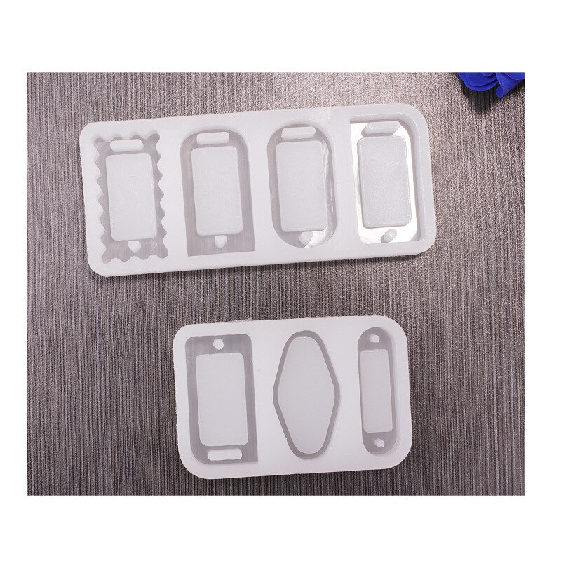 DIY Epoxy Resin Mold Various Square Keychain Tag Pendant Molds Epoxy Shaker Molds