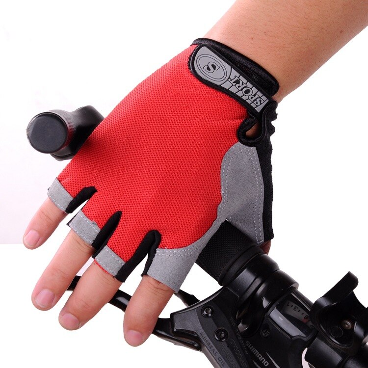 outdoors Men Gloves Half Finger Soft Fabric Breathable Anti Slip Weight Lifting Sports Gym Gloves Sports Gym Gloves Wrist