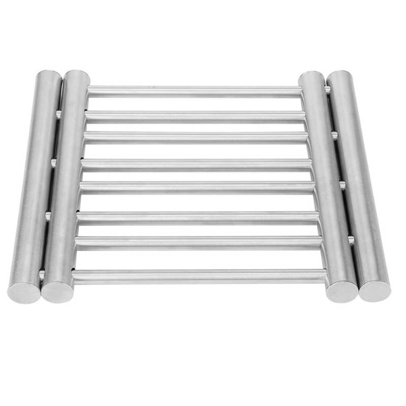 Adjustable Stainless Steel Kitchen Insulation Pot Pad Insulation Mats Heat-Resistant Placemat Kitchen Gadget