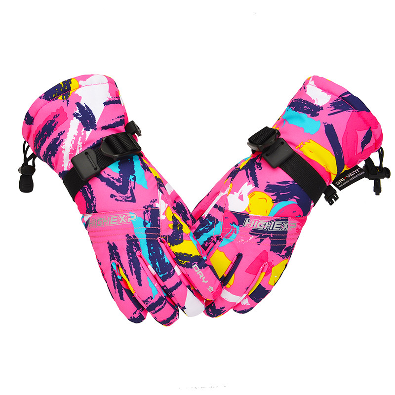 Ski Handschoenen Voor Kinderen Snowboard Handschoenen Meisjes Ski Wanten Thermische Winter Handschoenen Skiën Sneeuw Wanten Waterdichte Snowboarden: 1807-6