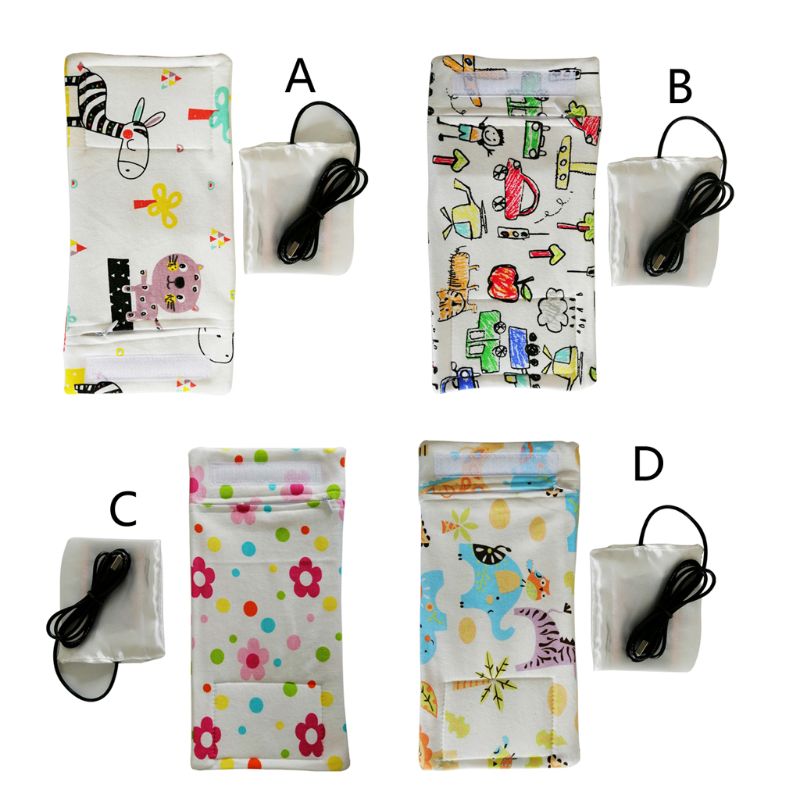 10 väriä matka rattaiden laukku usb maidon vedenlämmitin eristetty laukku vauvan imetyspullon lämmitin 28.0cm*13cm