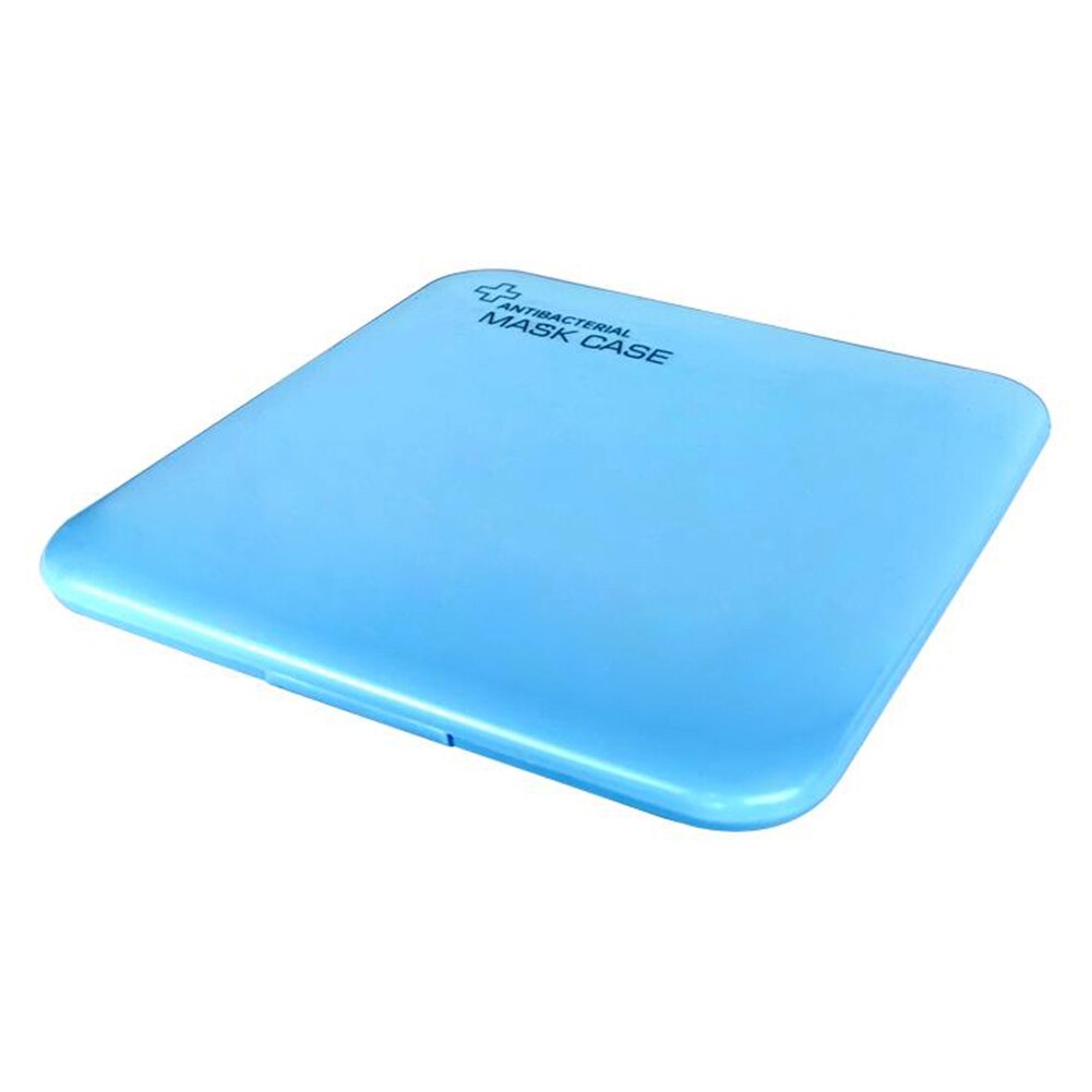 1 pièces masque boîte de rangement PP argent Ion désinfection Portable porte-masque organisateur masques visage conteneur anti-poussière masque Case: Bleu