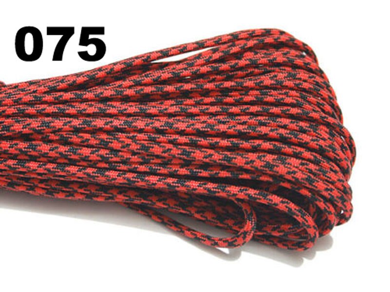 Cuerda de paracaídas cuerda Mil Spec III de 7 hebras, equipo de supervivencia para escalada y acampada, 7 colores, 25/50/100/FT Paracord 550: 075 / 50FT