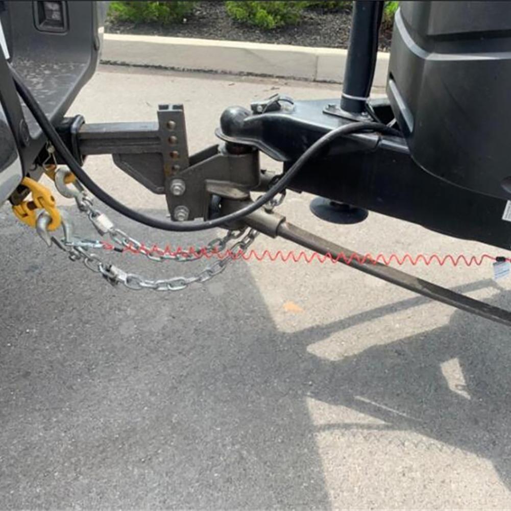 Zip Trailer Coiled Trailer Breakaway Cable Trailer Zip Coiled Breakaway Cable For Caravan Trailer (with 10*100mm Safety Buckle)