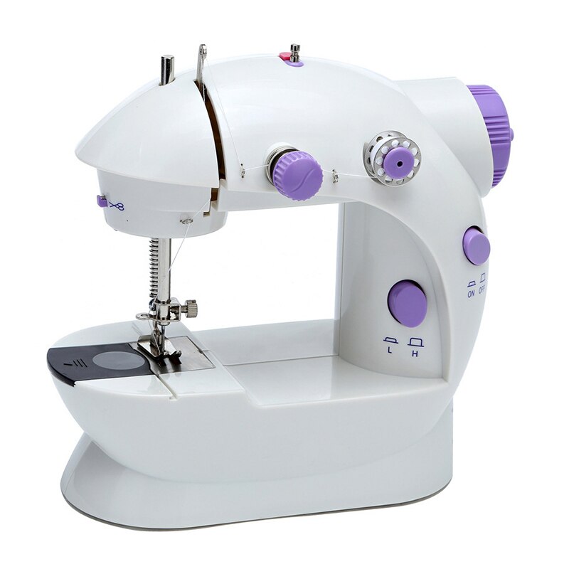 Sewing Machine Household Mini Multifunction Double Thread Electric Automatic Tread Rewind Sewing Machine With Light