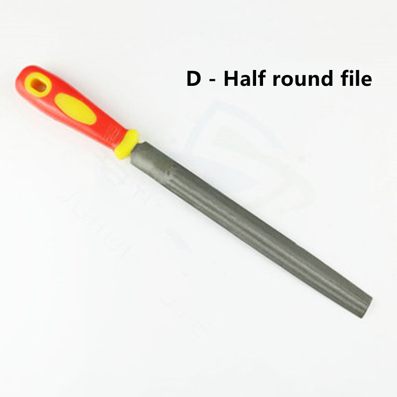 8-inch Assorted Files With Handle For Woodworking Repair Triangular File Diamond File Square File Semicircle File Hand File Tool: D