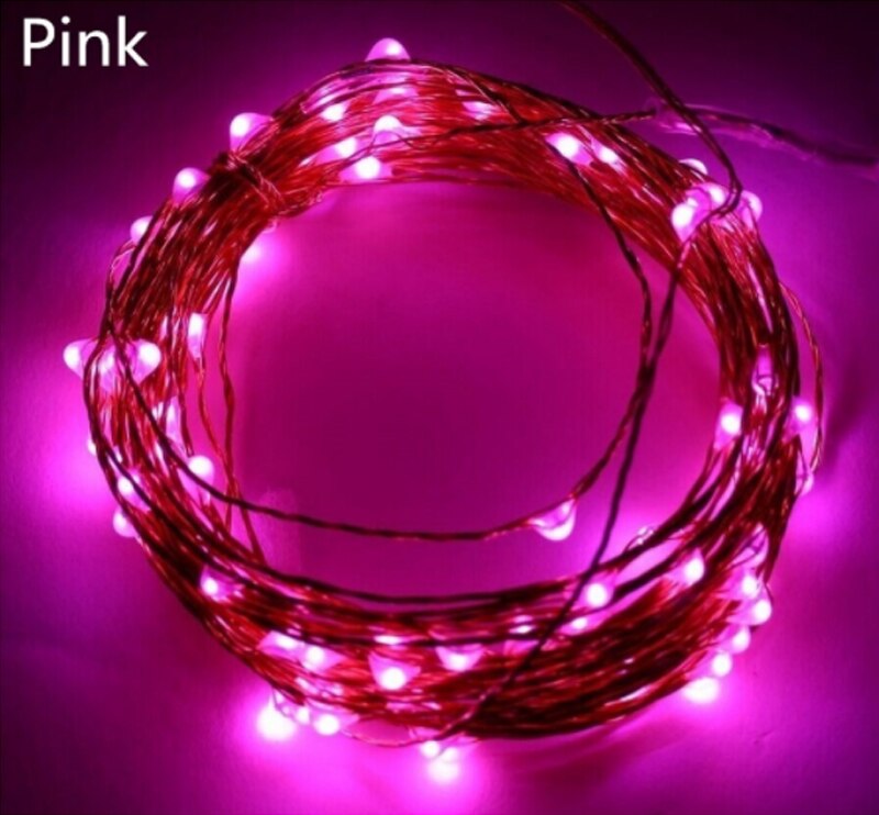 Indoor outdoors Bottle lamp string LED Bottle lamp Valentine's Day Christmas decoration The wine bottle Lamp string: Pink 10PC