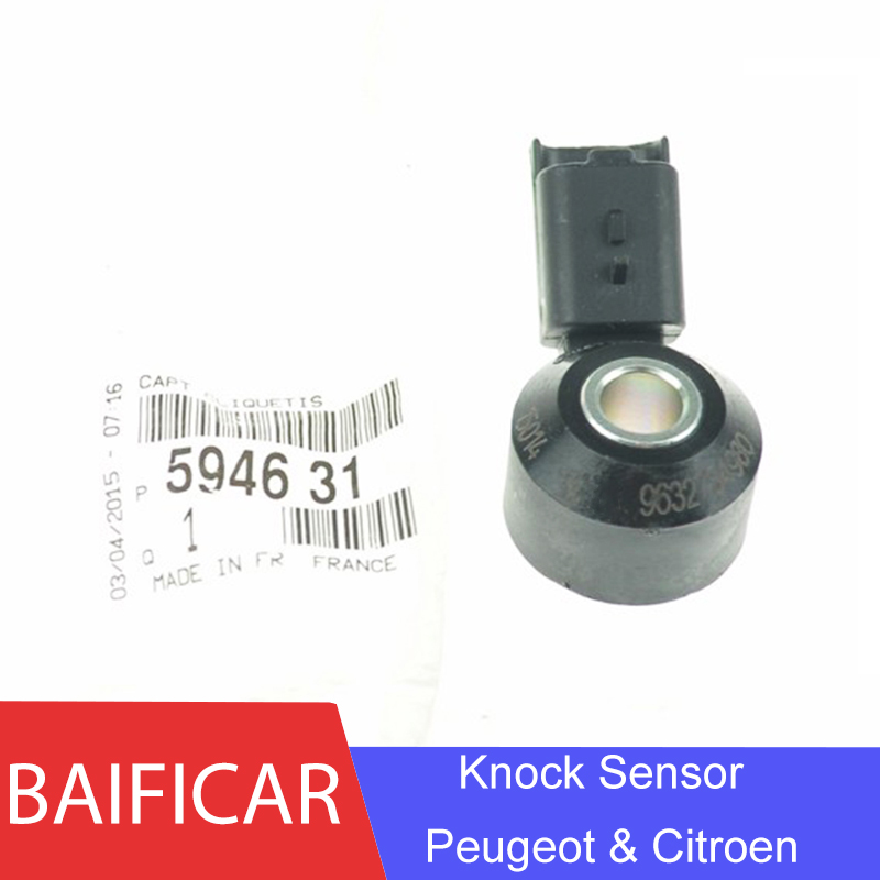 Baificar prawdziwej czujnik spalania stukowego 594631 9632754980 dla Peugeot 206 207 307 CC 308 406 407 508 607 Citroen C3 C4 C5 DS3 1.6 2.0 16V