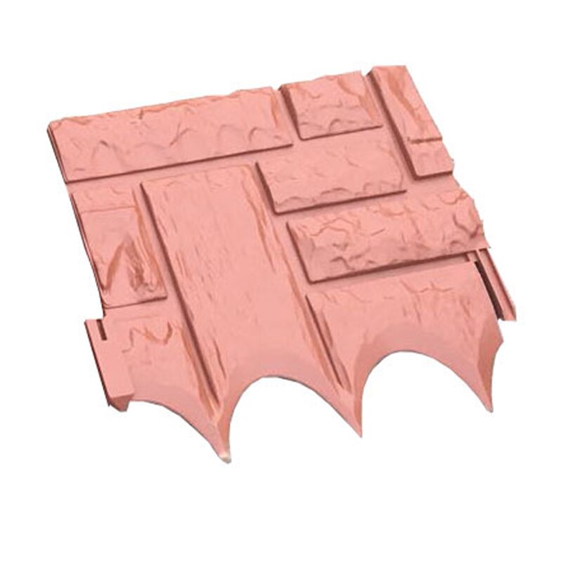 6 Pcs Garden Plastic Fence Edging Decorative Edging Fence, Faux Brick Landscape Fencing for Patios Gardens Landscape Walkways