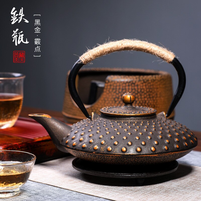 Tetera japonesa para el hogar, tetera de hierro fundido clásica hecha a mano, para el cuidado de la salud: 3