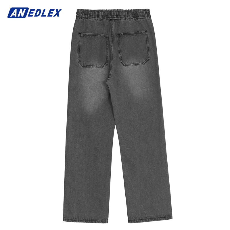 Jean noir style Hip Hop pour hommes, Streetwear, broderie de croix, Punk gothique, Baggy, pantalon en Denim, décontracté, Harajuku, 2022