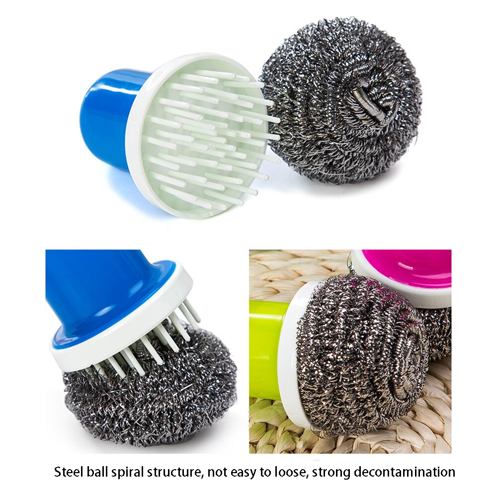 Staal Wol Reinigen Rvs Bal Borstel Schotel Kom Pan Schoon Metalen Scrubber Bal Pot Borstel Huishoudelijke Schoonmaakmiddelen Gereedschappen
