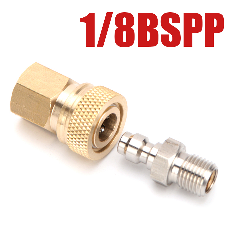 1/8BSPP Stekker Connector 8mm M10x1 1/8NPT Vrouwelijke Snelkoppeling Koppeling Fittings Socket 2 stks/set: Licht Groen