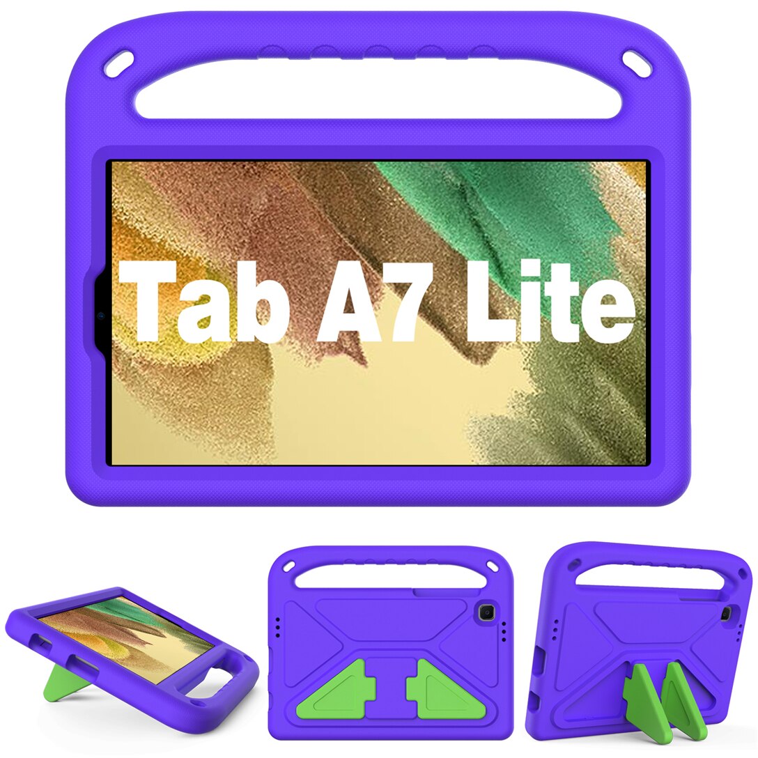 Voor Samsung Galaxy Tab A7 Lite Case Eva Tablet Stand Cover Case Voor Galaxy Tab A7 Lite SM-T220 SM-T225 8.7 inch Kids Case: PURPLE