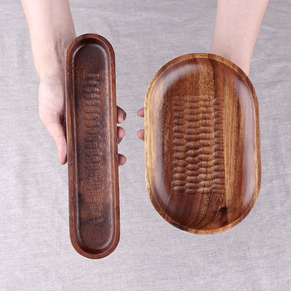 Træ japansk stil fad mad sushi serverer mini plade dessert lille bakke snack underkop til hjem hotel