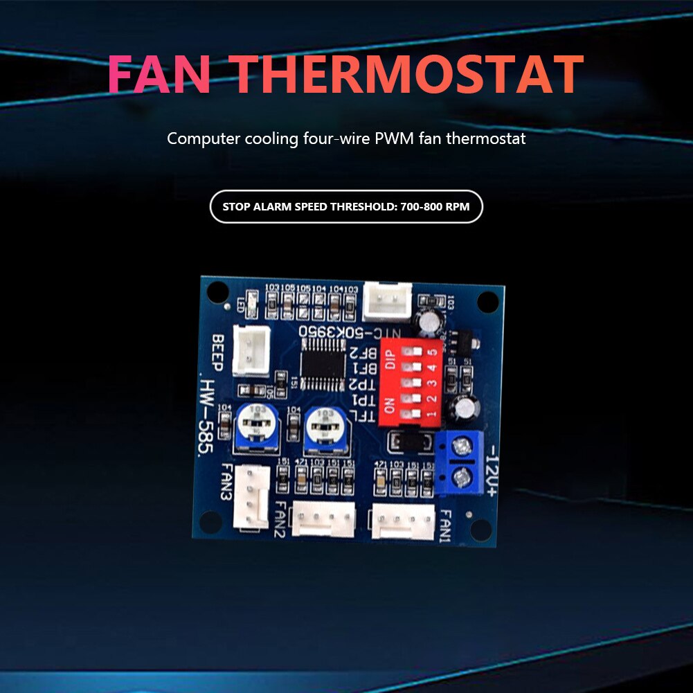 Computer Fan Thermostat Governor HW-585 PWM Speed Temperature Controller 4 Wire Computer Fan Thermostat Module