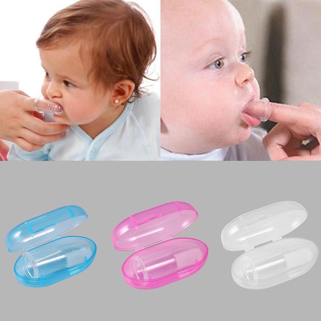 Draagbare 1 Pc Kids Vinger Tandenborstel Baby Baby Zachte Siliconen Vinger Tandenborstels Tanden Rubber Massager Brush