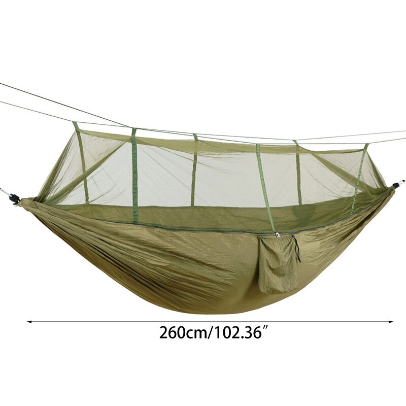 Mosquito Net Hammock Set Lightweigh Swing Hammocks Hanging Parachute for 2 Person Outdoor Camping Rest Pop-up Tree