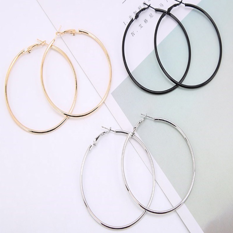Band Ohrringe für Frauen/Mädchen Große Glatte Kreis Hängen Charme Gold Jahrgang Reifen Kleine Schmuck Schleife Ohrringe