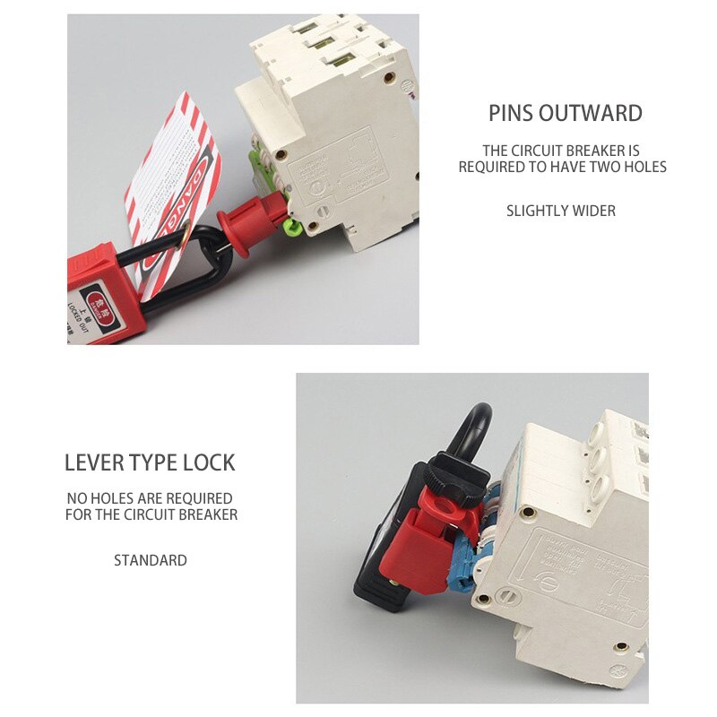 Circuit Breaker Lock Electrical Safety Lockout Miniature Air Switch Breaker Lockout For Power Lsolation Pinout Safety Locks
