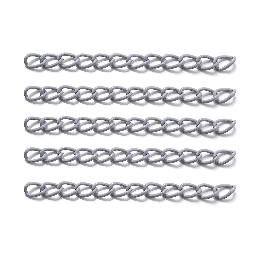 50 sztuk/partia łańcuchy przedłużające ze stali nierdzewnej Multicolor naszyjnik bransoletka łańcuch dla DIY ocena biżuteria dokonywanie dostaw 50MM: gray