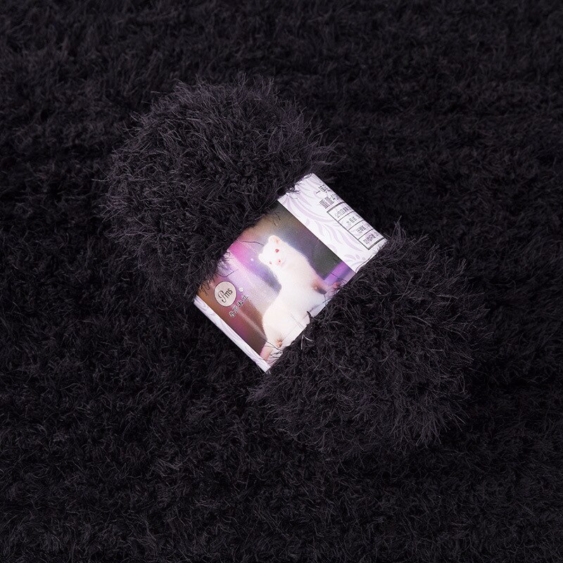 400g/ parti imiteret pels minkgarn langt hår mohair plysgarn til håndstrik uld hækling ekstra blød gør-det-selv kashmir tørklædetråd baby: 6
