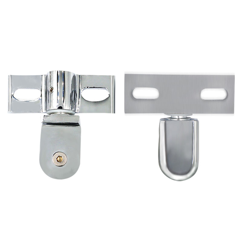 Clip/abrazadera/bisagra para puerta de vidrio de baño, eje de puerta giratorio, aleación de Zinc y acero inoxidable, sin óxido, accesorios de Ducha