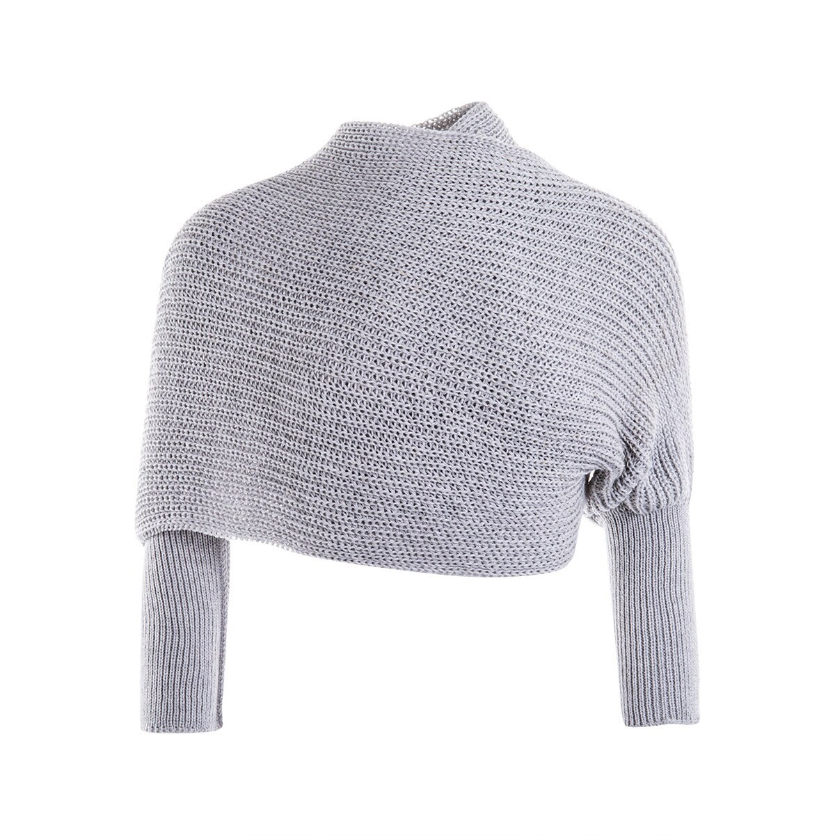Écharpe en tricot avec manches décontracté femmes | Écharpe chaude, couleur unie, tricot, châle portefeuille, filles,: Gris clair
