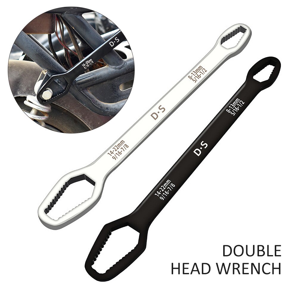 Adjustable Wrench Spanner Set Double-Head Universal Spanner Ratchet Wrench Key Set Screw Nuts Wrenches Repair Hand Tools