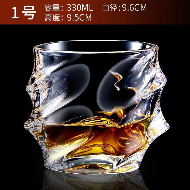 Varmebestandig blyfri gennemsigtig vinglas øl steins whisky brandy vodka kop multi mønster drinkware bar: 1