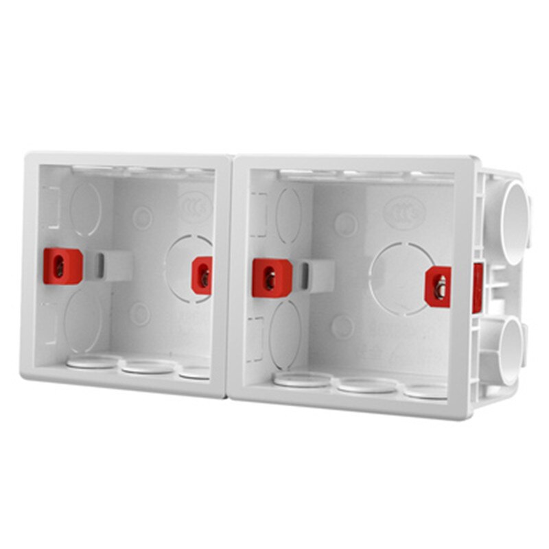 Adjustable 86 Switch socket Box,Mount Back Box Plasterboad 50mm Depth Wall Switch Wall Socket Mounting Cassette BOX,PVC,12 PCS