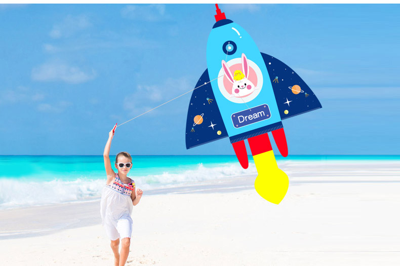 Cerf-Volant Easy Flyer Pour Enfants Et Adultes - Avec Ligne 50m Et Bobine - Jouet Plage Et Extérieur