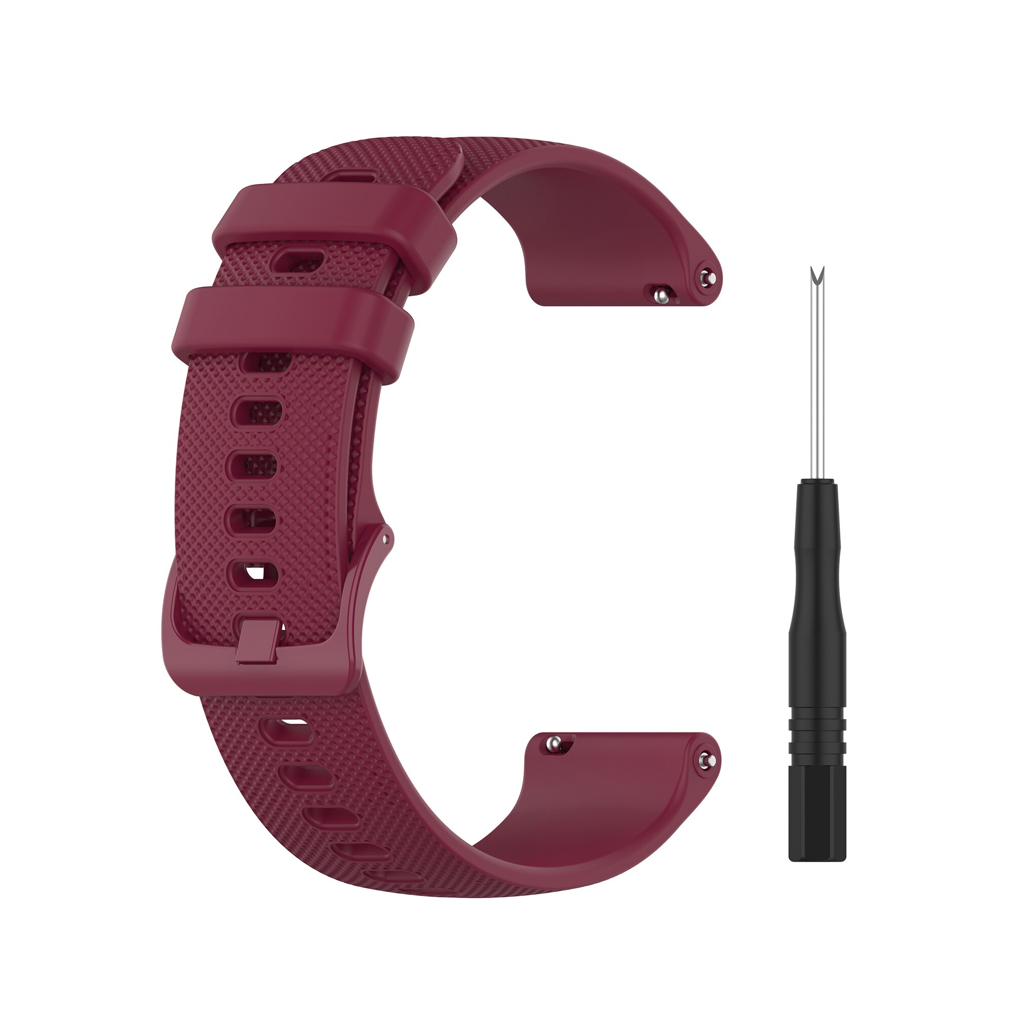 Garminille 745 hihnat urheilu silikonikello ranneke garmin forerunner 745 vaihtorannekoru rannehihna älykkäät tarvikkeet: Tummanpunainen