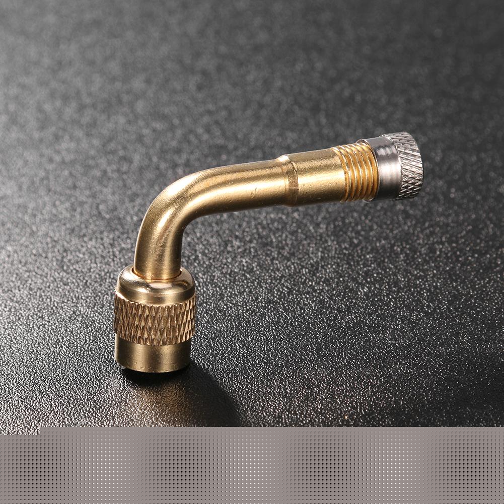 90 Graden Messing Air Ventiel Schrader Stuurpen Uitbreiding Adapter (Gold)