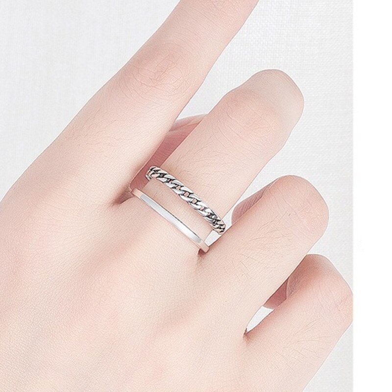 NEHZY 925 bague en argent Sterling de creux femme bijoux de réglable rétro couronne Zircon perle Couple anneau: 1483