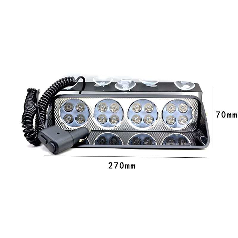 16 LED Frontscheibe Strobe Auto Warnung Licht Saugnapf Scoop Polizei Blinken Sichere Alarm Nebel Lampe Notfall Signal Lichter DC 12V