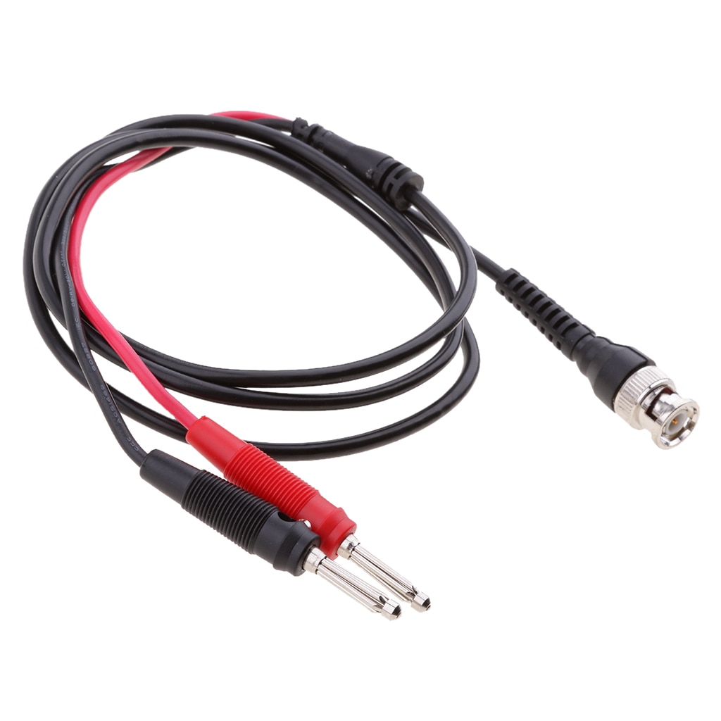 Zuiver Koper Bnc Q9 Dual 4 Mm Stapelbare Banana Plug Test Probe Kabel Leads Connector Kabel Zwart & Rood 120 Cm