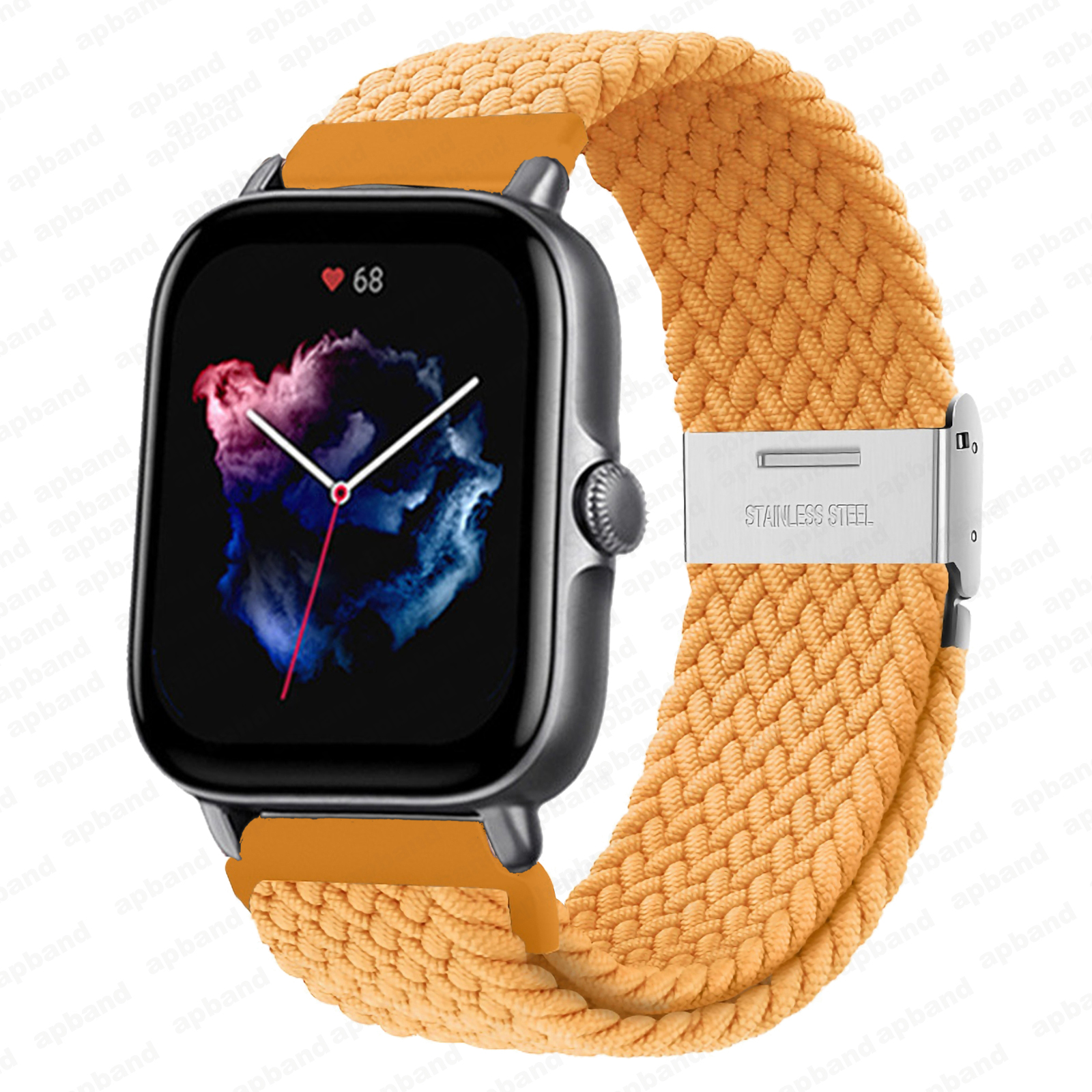Correa de 20mm/22mm para Amazfit GTS/2/2e/3/4/GTS2 Mini/GTR/3/Pro/4/GTR2/47mm/stratos pulsera elástica trenzada para reloj Amazfit bip: Púrpura verde / 20 mm