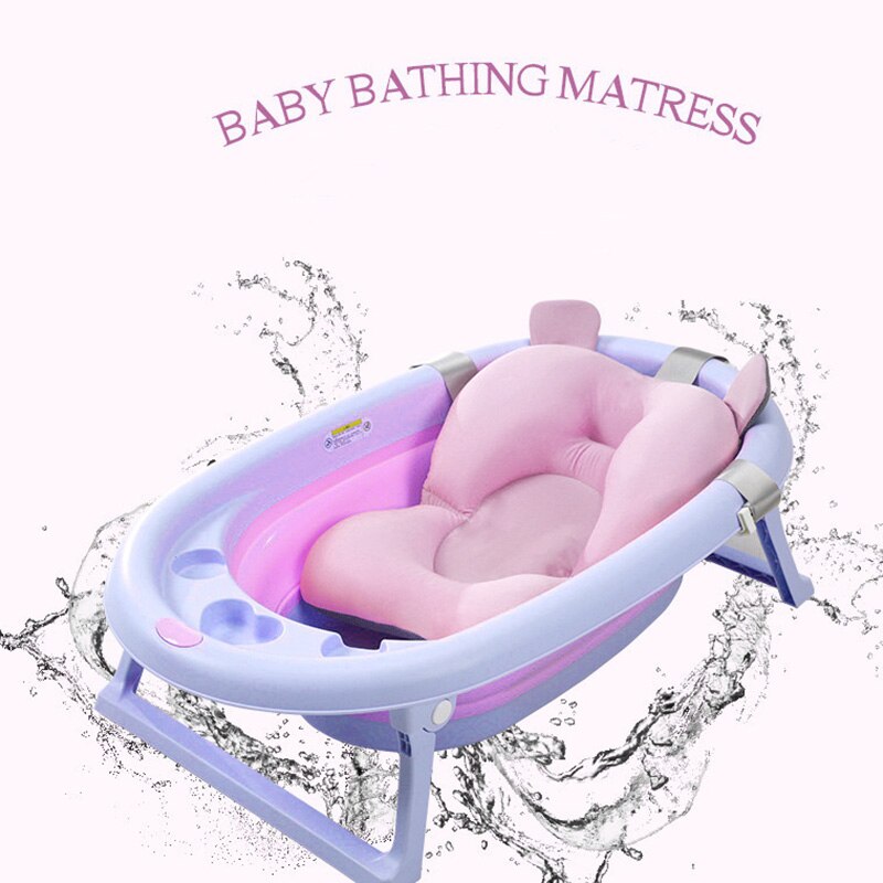 Draagbare Baby Douche Bad Pad Pasgeboren Veiligheid Bad Ondersteuning Kussen Opvouwbaar Soft Antislip Bad Mat