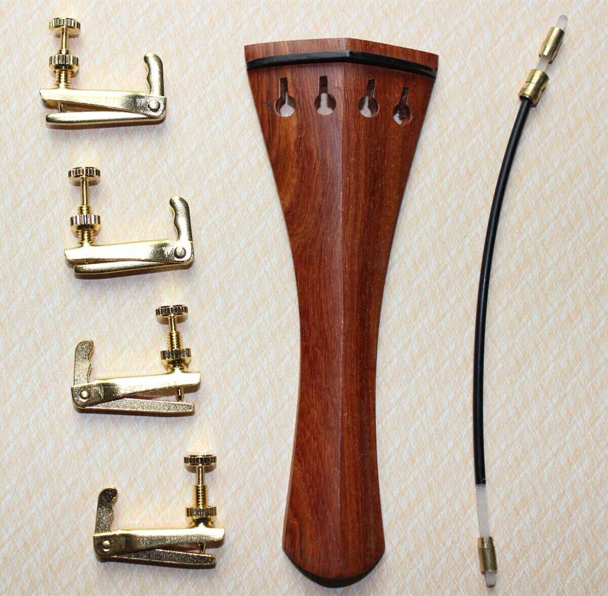 rosewood 4/4 size Violin Parts with Tailpiece four fine tuners Tail Gut