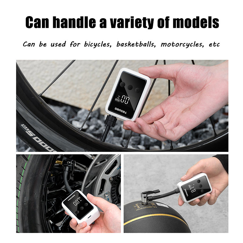 Tosuod ny cykel, elcykel, motorcykel intelligent højtryksluftpumpe multifunktionsoppustning