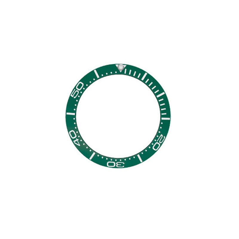 5 farben Keramik Lünette Äußehe Durchmesser 38mm passen Automatische Männer Uhr Für Submariner Uhren Ersetzen Zubehör Uhr Gesicht Neue: Grün Gesicht Weiß