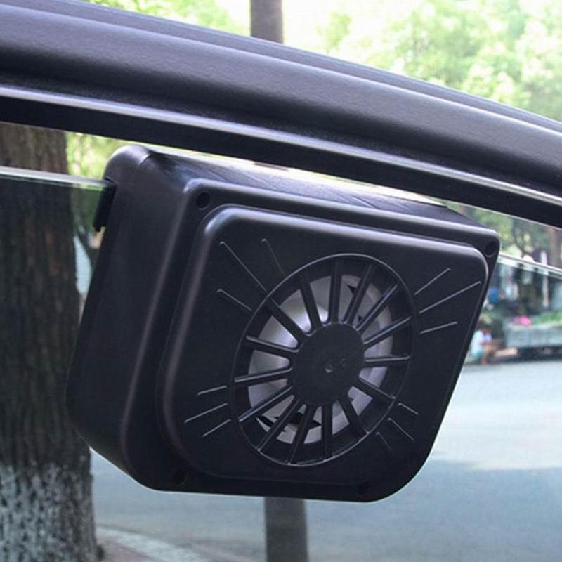 Solar Powered Auto Window Fan Colder Air Vent Cooling with Ventilation Rubber Solar Cooler Car Stripping Radiator Fan Exhau C0T7