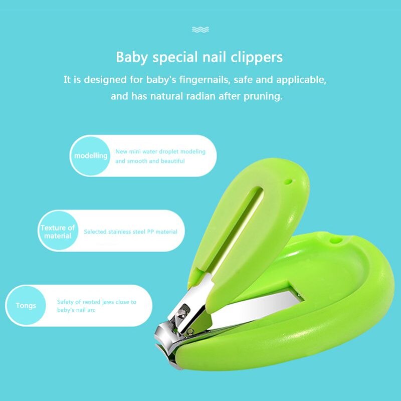 4 pçs bebê cuidados com as unhas conjunto infantil dedo aparador tesoura clippers prego dos desenhos animados caixa de armazenamento animal para viagens