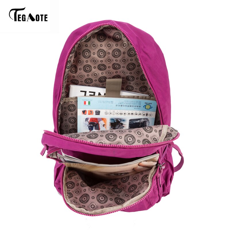 TEGAOTE Large Capacity Backpack Women Preppy School Bags For Teenagers Men Nylon Travel Bags Girls Laptop Backpack Mochila