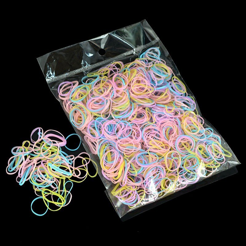 Couvre-chef en TPU pour bébé | 1000 pièces/sac, supports pour cheveux de bébé enfants, bandes en caoutchouc élastiques, cravate de fille, accessoires cheveux, petit paquet: 005